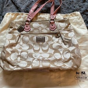 Coach Bag Tan/Baby Pink💕